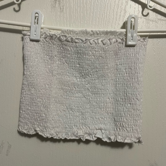 3 for $10 | Garage White Crop Tube Top - Picture 2 of 5